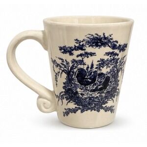 California Pantry Blue White Rooster Toile Coffee Mug Classic Ceramics‎ 2002
